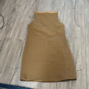 A New Day Tan and Black Striped Top